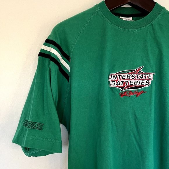Nascar #18 Interstate Battery‎ T-shirt, green size L - Picture 5 of 8
